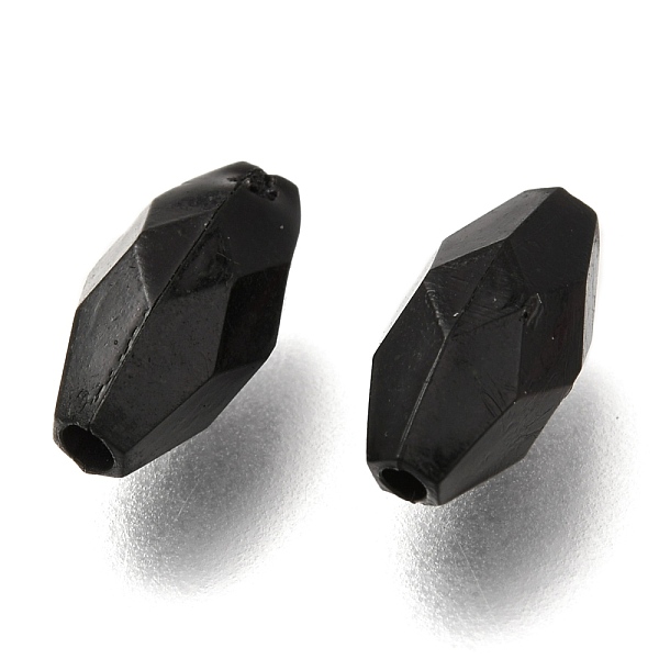 

PandaHall Transparent Acrylic Beads, Faceted, Rice, Black, 12x6mm, Hole: 1.5mm, about 2750pcs/500g Acrylic Rice Black