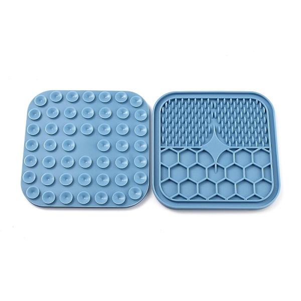 

PandaHall Silicone Dog Lick Mat, with Suction Cups, Slow Feeder Dog Bowls, for Dog Anxiety Relief, Square, Sky Blue, 150x150x7mm Silicone...