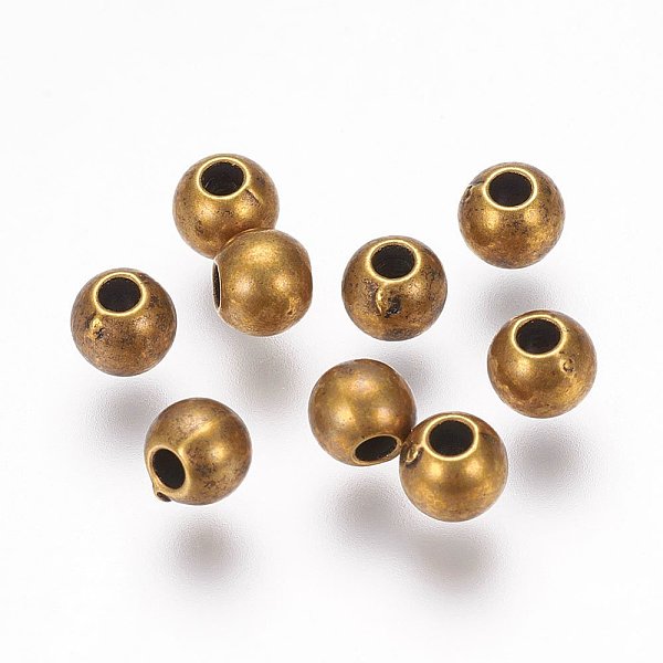 

PandaHall CCB Plastic Beads, Round, Antique Bronze, 4mm, Hole: 1mm Plastic Round