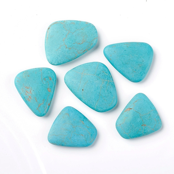 

PandaHall Synthetic Turquoise Beads, Dyed, No Hole/Undrilled, Mixed Shapes, 36.5~44x34~37x8.5~10mm, about 62pcs/bag Synthetic Turquoise...