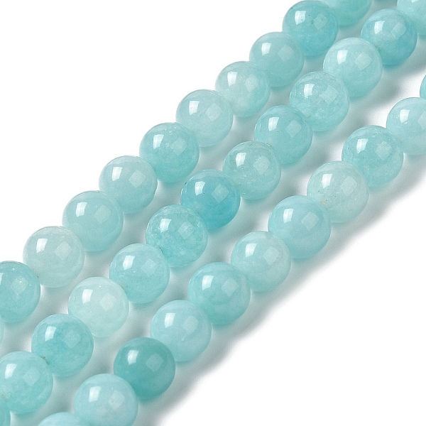 

PandaHall Natural Dyed White Jade Beads Strands, Round, Pale Turquoise, 8.5mm, Hole: 0.8mm, about 45~46pcs/strand, 14.69''~15.04''...