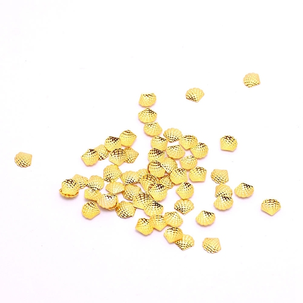 

PandaHall Brass Cabochons, Nail Art Studs, Nail Art Decoration Accessories, Shell Shape, Cadmium Free & Lead Free, Golden, 4.5x5x1mm Brass...