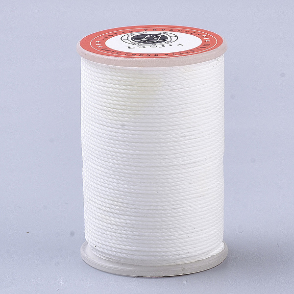 

PandaHall Waxed Polyester Cord, Micro Macrame Cord, Twisted Cord, Round, White, 1mm, about 57.96~65.62 Yards(53~60m)/Roll Waxed Polyester...