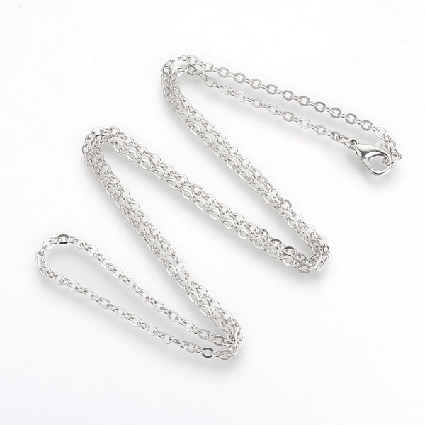 

PandaHall Brass Cable Chains Necklaces, Platinum, 23.6 inch(60cm) Brass