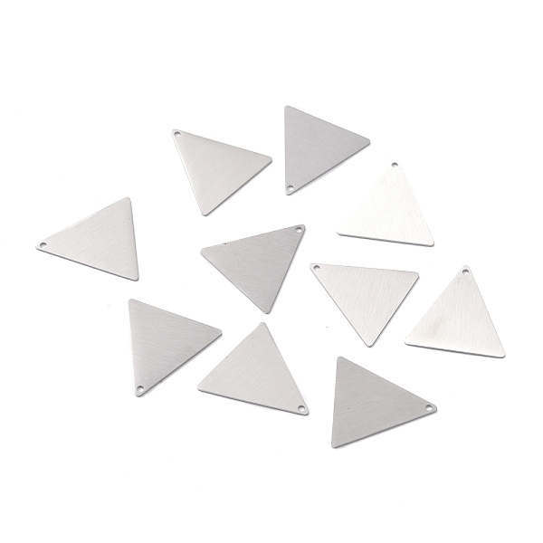 

PandaHall 304 Stainless Steel Pendants, Double Side Drawbench, Stamping Blank Tag, Triangle, Stainless Steel Color, 30x30x1mm, Hole: 1.5mm...