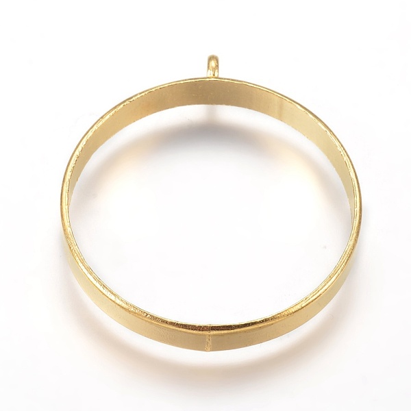 

PandaHall Alloy Open Back Bezel Big Pendants, For DIY UV Resin, Epoxy Resin, Pressed Flower Jewelry, Flat Round, Golden, 38x34.5x5mm, Hole...