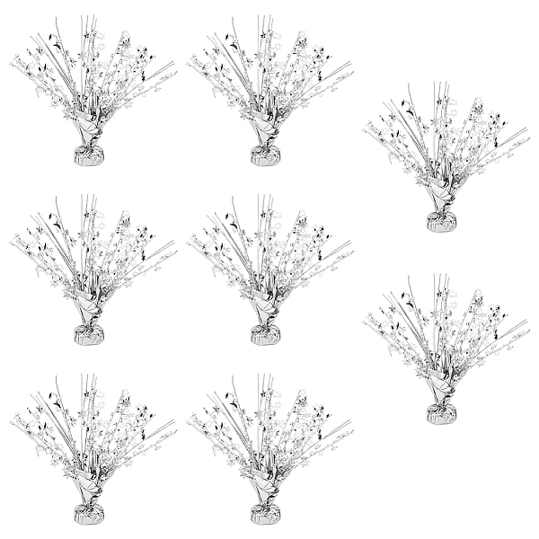 8 pieza de decoración de centro de mesa con forma de estrella de PE