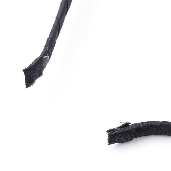 

PandaHall Hair Accessories Iron Kitten Hair Band Findings, with Polyester Ribbon, Cat Ears, Black, 113~124mm Iron Black