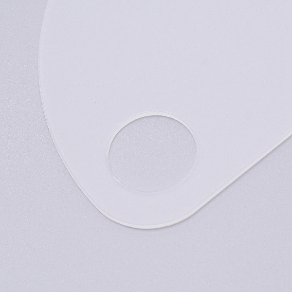

PandaHall Acrylic Color Palette, Painting Supplies, Half Round, White, 100x160x2mm, Hole: 26mm Acrylic Others White