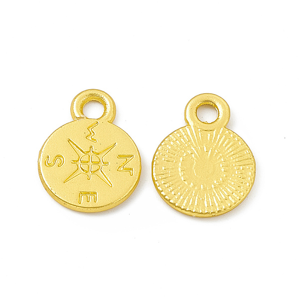 

PandaHall Rack Plating Alloy Charms, Cadmium Free & Lead Free & Nickle Free, Compass, Matte Gold Color, 12.5x9.5x1mm, Hole: 1.8mm Alloy...