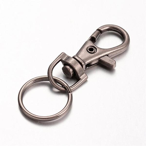 

PandaHall Alloy Keychain Clasp Findings, with Iron Split Key Rings, Antique Silver, 54mm Alloy Others