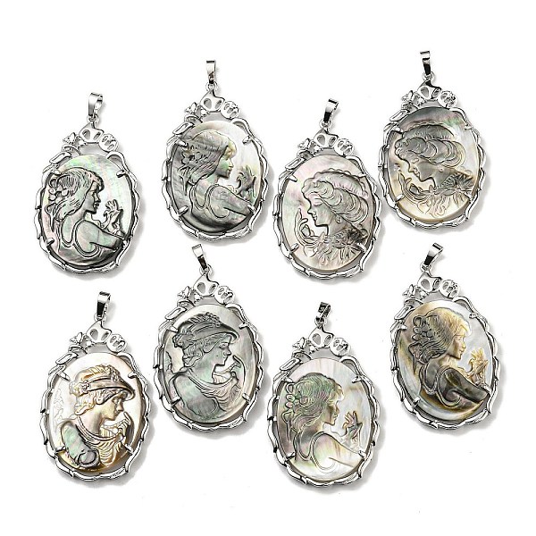 Rack Plating Brass Teardrop Big Pendants