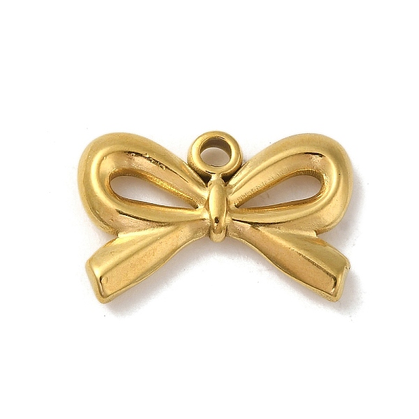 

PandaHall Ion Plating(IP) 304 Stainless Steel Pendants, Bowknot Charm, Real 18K Gold Plated, 13x20.2x3mm, Hole: 2mm 304 Stainless Steel...