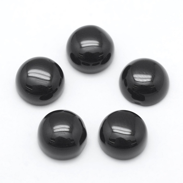 

PandaHall Natural Obsidian Cabochons, Flat Round, 8x3~4mm Obsidian Flat Round