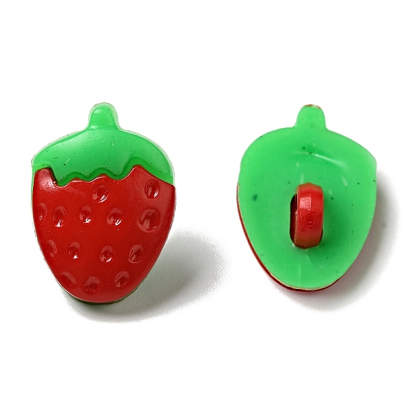Acrylic Strawberry Shank Buttons