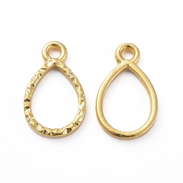 

PandaHall Zinc Alloy Open Back Bezel Pendants, For DIY UV Resin, Epoxy Resin, Pressed Flower Jewelry, Teardrop, Golden, 14.5x9x1.5mm, Hole...