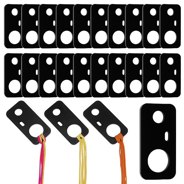 

PandaHall 30Pcs Acrylic Thread Winding Boards, Floss Bobbin, Thread Organizer Card for Cross-Stitch, Black, 49.5x24.5x3mm, Hole: 8mm, 15mm...