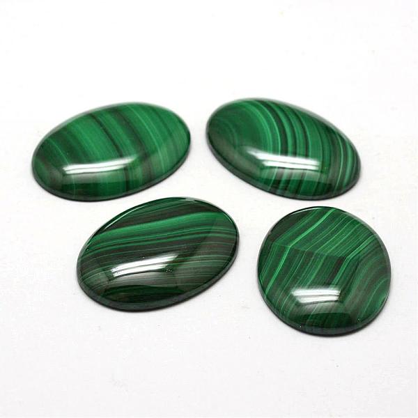 

PandaHall Oval Natural Malachite Cabochons, 30x22x5~6mm Malachite Oval