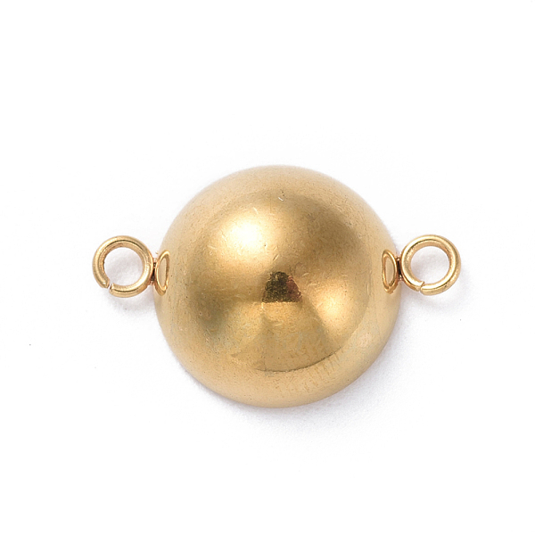 

PandaHall 304 Stainless Steel Links connectors, Half Round, Golden, 12x18x6mm, Hole: 1.8mm 304 Stainless Steel Half Round