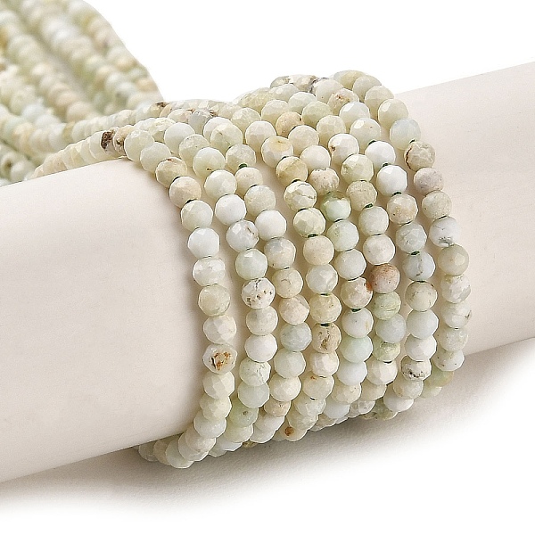 

PandaHall Natural Green Opal Beads Strands, Faceted, Round, 2mm, Hole: 0.5mm, about 172~174pcs/strand, 15.75''(40~40.5cm) Green Opal Round