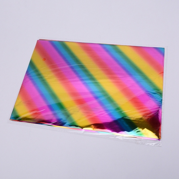 

PandaHall A4 Hot Foil Stamping Paper, Colorful, 29x20~21cm, 50 sheets/bag Plastic