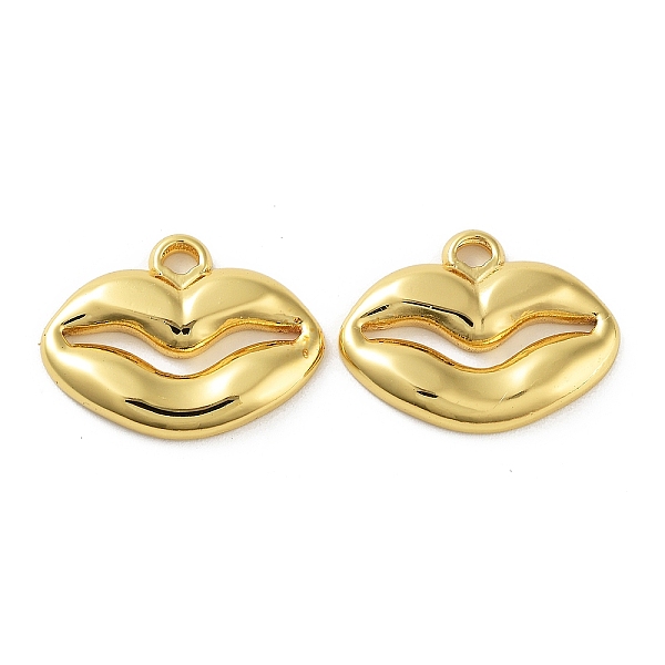 

PandaHall 304 Stainless Steel Pendants, Real 18K Gold Plated, Lip, 16x21x3mm, Hole: 2.2mm 304 Stainless Steel Lip