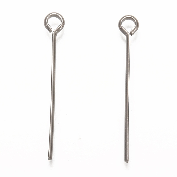 

PandaHall 316 Surgical Stainless Steel Eye Pin, Stainless Steel Color, 35x2mm, Hole: 2.8mm, Pin: 2x1mm 316 Surgical Stainless Steel