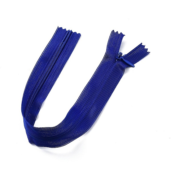

PandaHall Garment Accessories, Nylon Zipper, Zip-fastener Components, Marine Blue, 30x2.4cm Nylon Blue