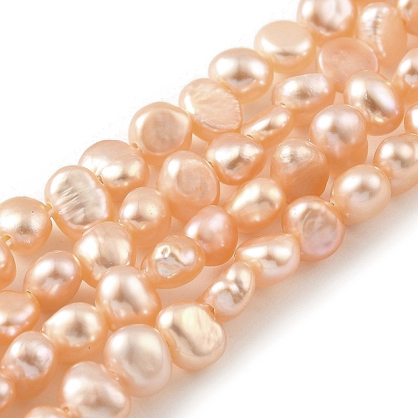 

PandaHall Natural Cultured Freshwater Pearl Beads Strands, Two Sides Polished, Grade 5A+, Light Salmon, 3~4mm, Hole: 0.5mm, about...