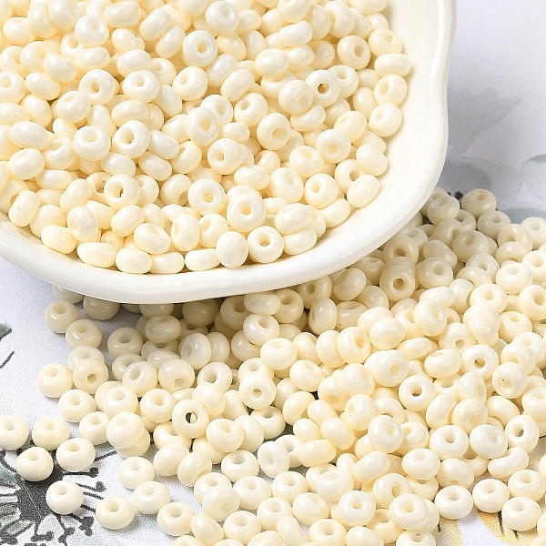 

PandaHall Baking Paint Glass Seed Beads, Donut, PapayaWhip, 4x2.5mm, Hole: 1mm, about 6205pcs/pound Glass Donut Orange