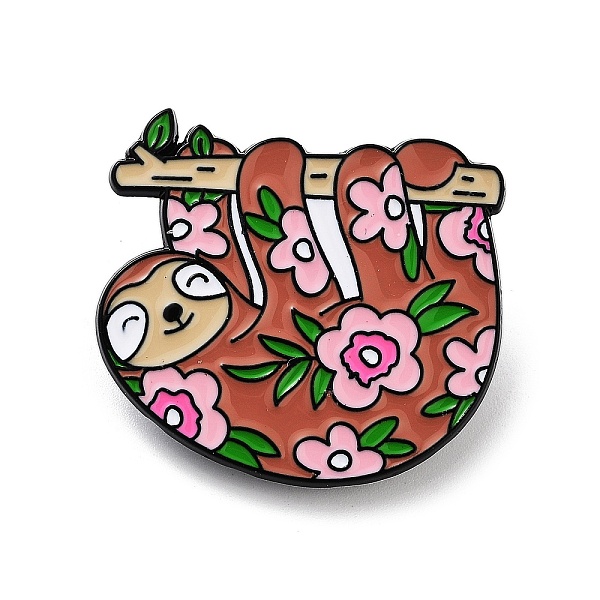 

PandaHall Black Alloy Brooches, Enamel Pins, Sloth, Sienna, 32x33x1.5mm Alloy+Enamel Other Animal Brown
