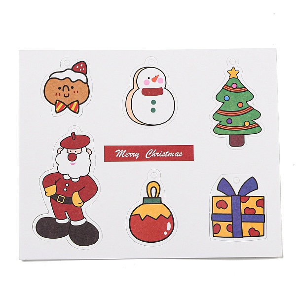 6 スタイルのクリスマス ペーパー ギフト タグ ディスプレイ カード