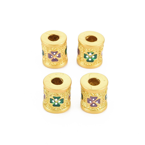 

PandaHall Rack Plating Alloy Enamel Beads, Long-Lasting Plated, Matte Style, Cadmium Free & Nickel Free & Lead Free, Column, Green, 8.5x10mm...