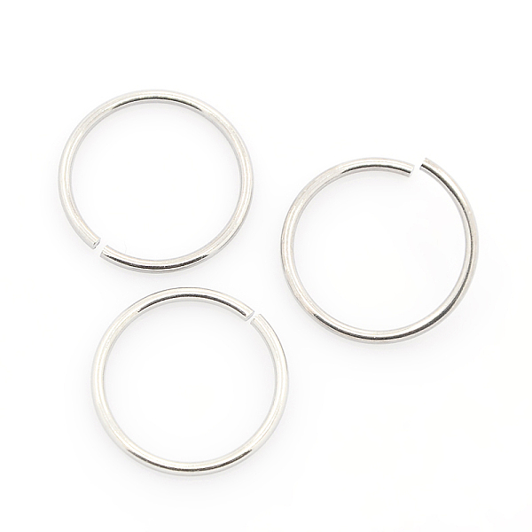 

PandaHall 304 Stainless Steel Open Jump Rings, Stainless Steel Color, 16x1.2mm, Inner Diameter: 13.6mm, about 700pcs/bag 304 Stainless Steel