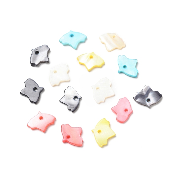 

PandaHall Natural Freshwater Shell Charms, Dyed, Autumn Maple Leaf, Mixed Color, 11x14x1.5mm, Hole: 1.6mm Freshwater Shell Leaf Multicolor