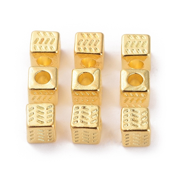 

PandaHall Tibetan Style Alloy Spacer Beads, Cube, Golden, Lead Free & Cadmium Free, 4.5x4.5x4.5mm, Hole: 2.5mm Alloy Cube