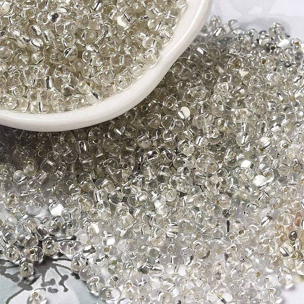

PandaHall Baking Paint Glass Seed Beads, Peanut, Clear, 3.5~4x2~2.5x2~2.3mm, Hole: 0.8mm, about 8000pcs/pound Glass Peanut Clear