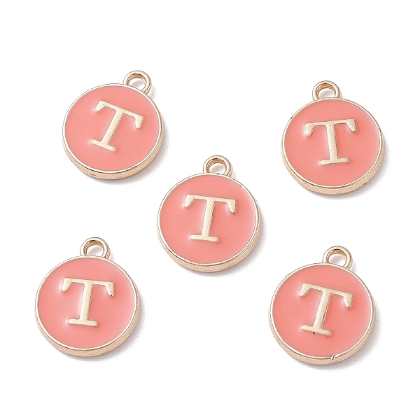 

PandaHall (Defective Closeout Sale Border damaged) Golden Plated Alloy Enamel Charms, Cadmium Free & Lead Free, Enamelled Sequins, Flat..., Pink