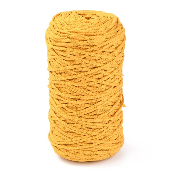 

PandaHall Cotton String Threads, for DIY Crafts, Gift Wrapping and Jewelry Making, Gold, 3mm, about 150m/roll Cotton Gold