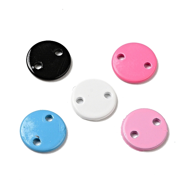 

PandaHall Spray Painted 201 Stainless Steel Connector Charms, Flat Round, Mixed Color, 8x1mm, Hole: 1.2mm 201 Stainless Steel Flat Round..., Multicolor