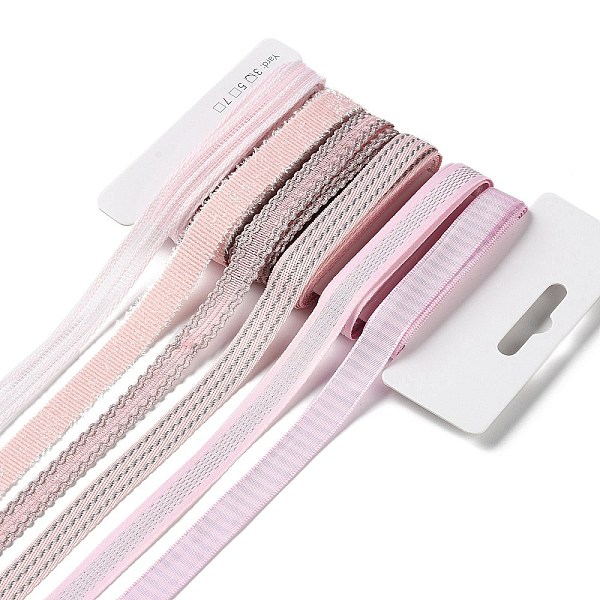 

PandaHall 18 Yards 6 Styles Polyester Ribbon, for DIY Handmade Craft, Hair Bowknots and Gift Decoration, Pink Color Palette, Pink, 3/8~1/2...