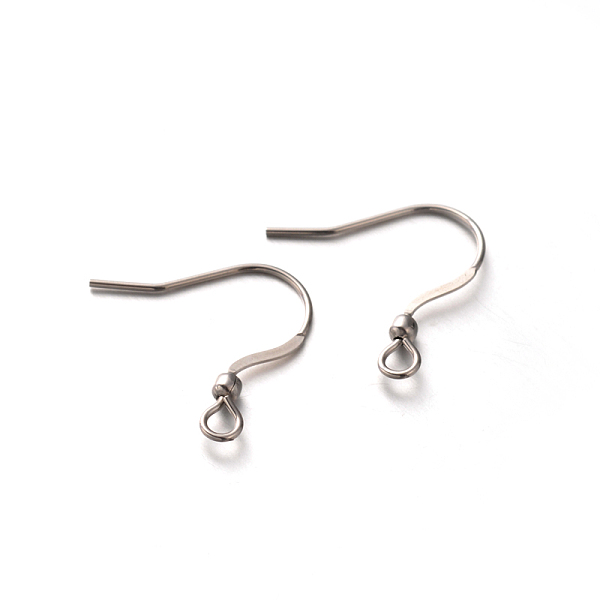 

PandaHall 304 Stainless Steel French Earring Hooks, with Horizontal Loop, Flat Earring Hooks, Stainless Steel Color, 18~20x16mm, Hole: 2mm...