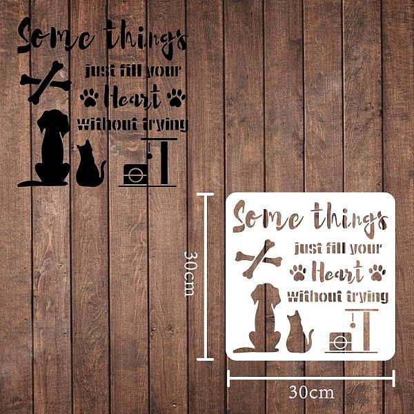 

PandaHall Plastic Reusable Drawing Painting Stencils Templates, for Painting on Scrapbook Paper Wall Fabric Floor Furniture Wood, Square..., White