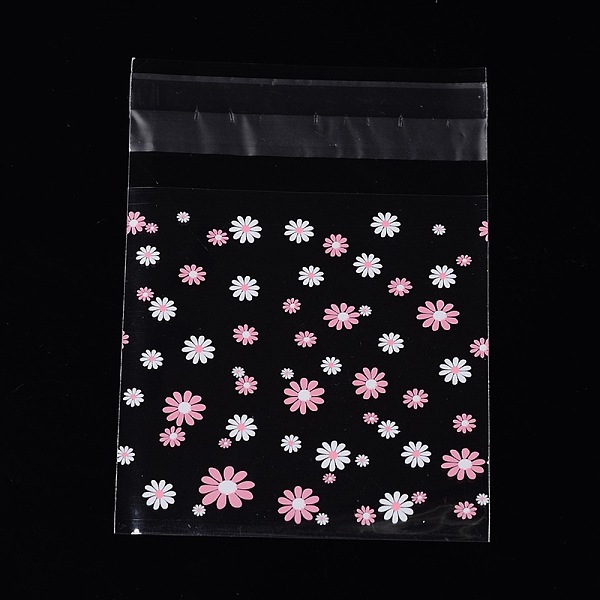 

PandaHall Rectangle OPP Cellophane Bags, with Flower Pattern, Clear, 10x6.9cm, Unilateral Thickness: 0.035mm, Inner Measure: 7x6.9cm, about...