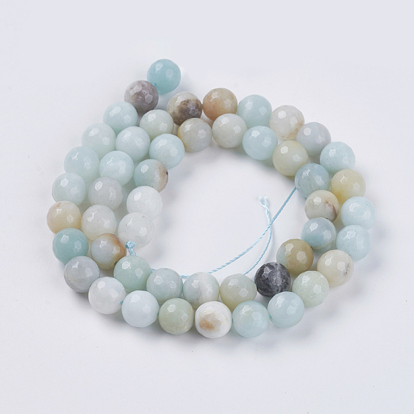 Perles D'amazonite De Fleurs Naturelles