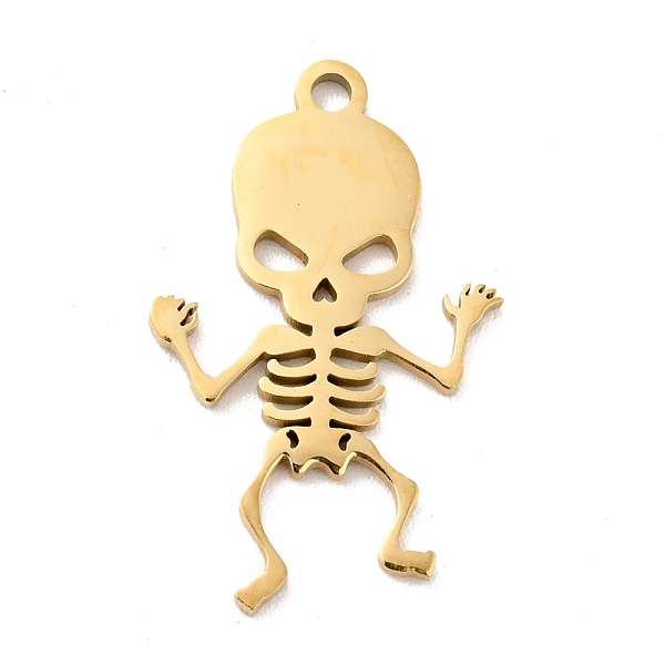 

PandaHall 201 Stainless Steel Pendants, Skull, Golden, 22x13.5x1mm, Hole: 1.5mm 201 Stainless Steel Skull