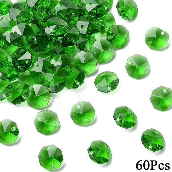 60Pcs Electroplate Glass Links Connectors