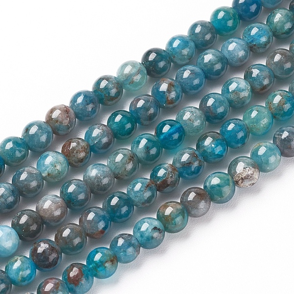 

PandaHall Natural Apatite Beads Strands, Round, 4~4.5mm, Hole: 0.7mm, about 93pcs/strand, 15.55 inch(39.5cm) Apatite Round