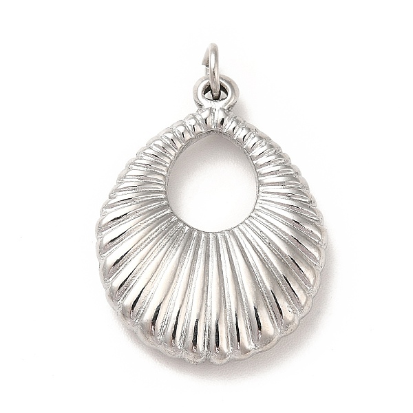 

PandaHall 304 Stainless Steel Pendants, with Jump Ring, Teardrop Charms, Stainless Steel Color, 25x19x4mm, Hole: 3.6mm 304 Stainless Steel...