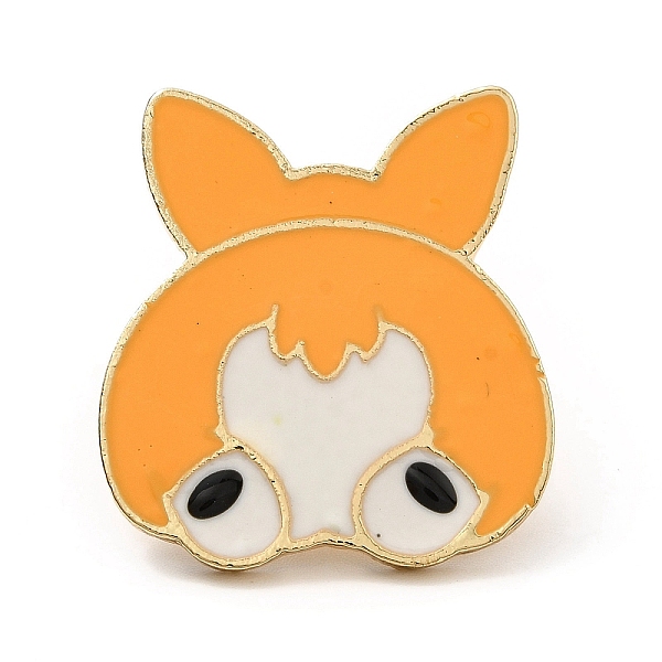 

PandaHall Puppy Dog Enamel Pin, Light Gold Alloy Creative Badge for Backpack Clothes, Orange, 29x27x2mm, Pin: 1.2mm Alloy+Enamel Orange